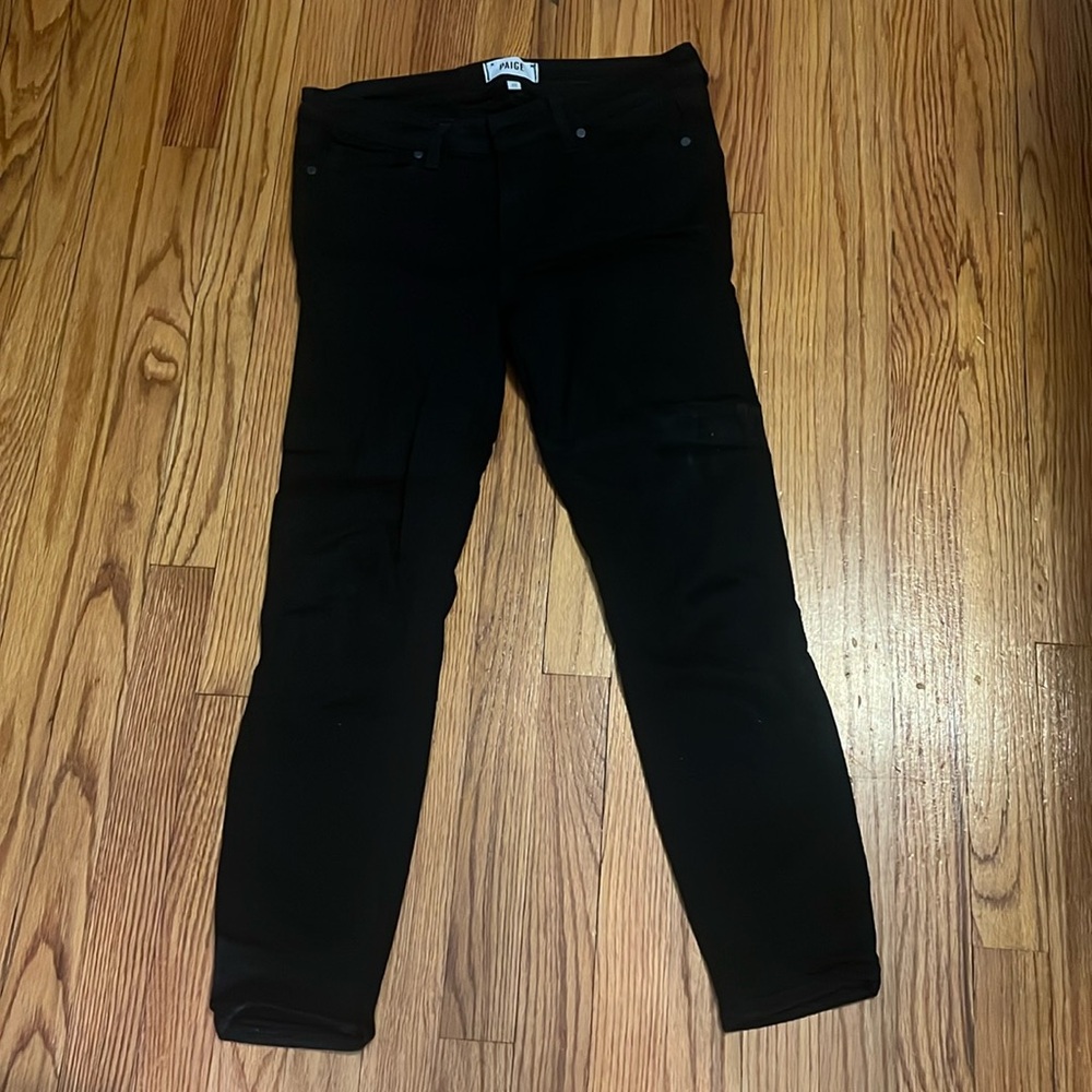 Black skinny jeans from Paige. Verdugo crop